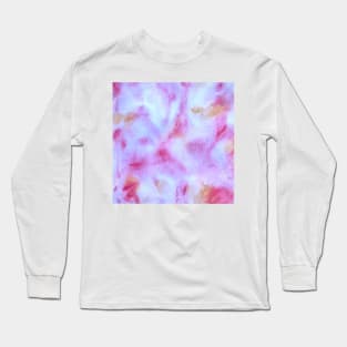 Pink red watercolor handpainted art Long Sleeve T-Shirt